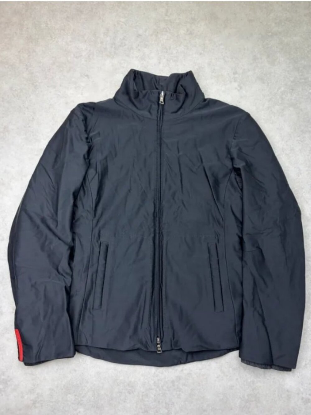 2000s Prada Black Nylon Windbreaker Jacket